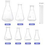 Yarlung 7-Piece Glass Erlenmeyer Flask Set
