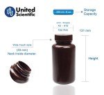 Wide Mouth Amber Reagent Bottles - 250ml (Pack of 12)