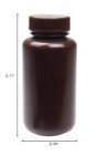 Wide Mouth Amber Reagent Bottles - 250ml (Pack of 12)