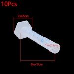 10 Pack Clear 25ml Measuring Cylinders for Labs