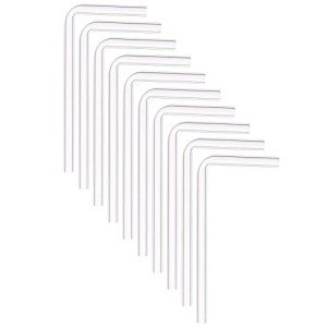 10-Pack L-Shaped Glass Tubes for Labs