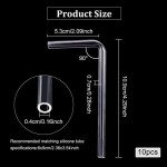 10-Pack L-Shaped Glass Tubes for Labs