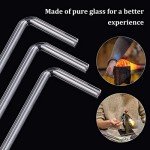 10-Pack L-Shaped Glass Tubes for Labs