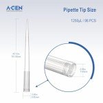 A-GEN 1250ul Universal Pipette Tips, Sterile, Racked