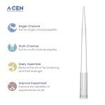 A-GEN 1250ul Universal Pipette Tips, Sterile, Racked