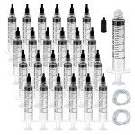 30 Pack 5mL Sterile Plastic Syringes with Luer Lock