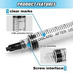 30 Pack 5mL Sterile Plastic Syringes with Luer Lock