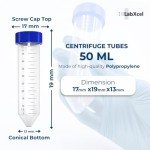 Polypropylene Centrifuge Tubes with Caps - 50ml (100pcs)