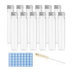 65ml Test Tubes Set - 24 Clear Plastic Tubes