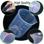 Plastic Graduated Cylinder and Beakers Set, 7 Sizes