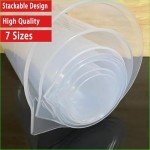 Plastic Graduated Cylinder and Beakers Set, 7 Sizes