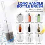 10-Pack Long Handle Bottle Brush Cleaner Set