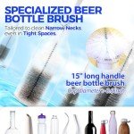 10-Pack Long Handle Bottle Brush Cleaner Set