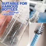 10-Pack Long Handle Bottle Brush Cleaner Set