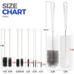 10-Pack Long Handle Bottle Brush Cleaner Set