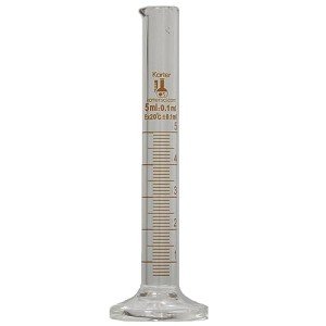 Karter Scientific 5ml Graduated Cylinder, Round Base