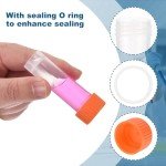 5mL Plastic Cryogenic Vials - 36 Pack, Orange Clear