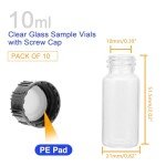 Kesell 10 Pack 10ml Borosilicate Glass Vials
