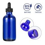 Blue Boston Bottles with Glass Droppers - 16 Pack