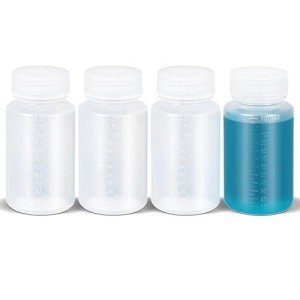 Clear Squeezable Pill Bottles with Screw Caps (4oz, 4 Pcs)