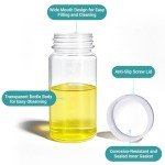 Clear Squeezable Pill Bottles with Screw Caps (4oz, 4 Pcs)