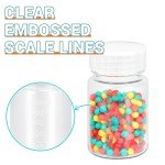 Clear Squeezable Pill Bottles with Screw Caps (4oz, 4 Pcs)