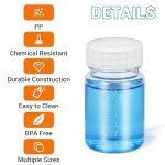 Clear Squeezable Pill Bottles with Screw Caps (4oz, 4 Pcs)