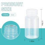 Clear Squeezable Pill Bottles with Screw Caps (4oz, 4 Pcs)