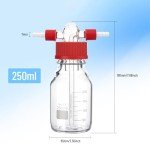 250mL Glass Gas Washing Bottle with PTFE Cap