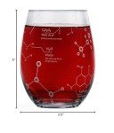 Stemless Wine Glass - 15 oz Wine Chemistry Tumbler