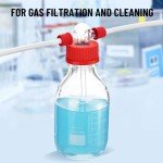 250mL Glass Gas Washing Bottle with PTFE Cap