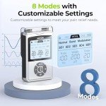 AUVON Rechargeable Digital TENS Unit Muscle Stimulator