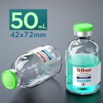 Sterile Injection Vials with Aluminum Cap - 50ml (6)