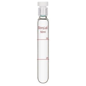 Stonylab Graduated Test Tube with PTFE Cap