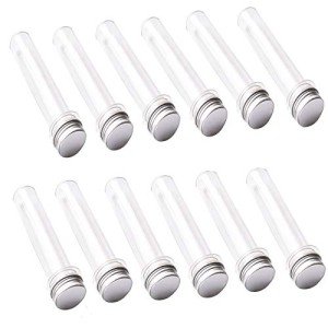 Clear Plastic Test Tubes with Screw Caps - 25x140mm