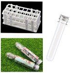 Clear Plastic Test Tubes with Screw Caps - 25x140mm
