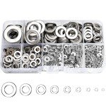 800 Pcs Stainless Steel Flat Washers Assortment Set