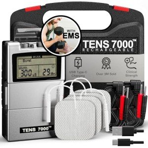 TENS 7000 Rechargeable Muscle Stimulator for Pain Relief