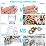 800 Pcs Stainless Steel Flat Washers Assortment Set