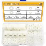 Nylon Flat Washer Assortment Set - 600 Pieces