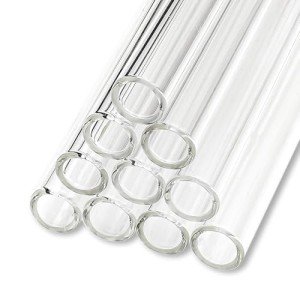 10 Pcs Clear Borosilicate Glass Blowing Tubes