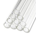 10 Pcs Clear Borosilicate Glass Blowing Tubes