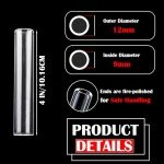 10 Pcs Clear Borosilicate Glass Blowing Tubes