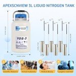 3L Liquid Nitrogen Dewar with Canisters & Bag