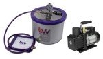 Stainless Steel Vacuum Chamber with 3CFM Pump Kit
