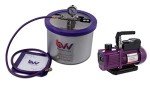 Stainless Steel Vacuum Chamber with 3CFM Pump Kit