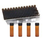 100 Glass Vials with Black Screw Caps (4ml)