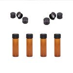 100 Glass Vials with Black Screw Caps (4ml)