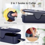 Portable Mini Bag Sealer and Cutter, 2-Pack