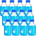12-Pack Borosilicate Media Storage Bottles, 500 ml